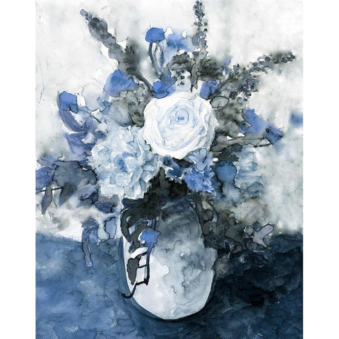 Garden Vase II White Modern Wood Framed Art Print by Stellar Design Studio