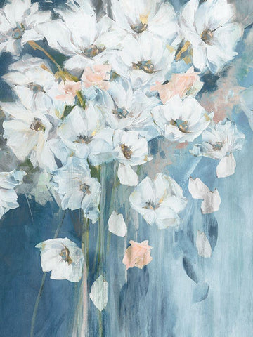 Bouquet of White PoppiesÂ  White Modern Wood Framed Art Print with Double Matting by Pepe, Susan