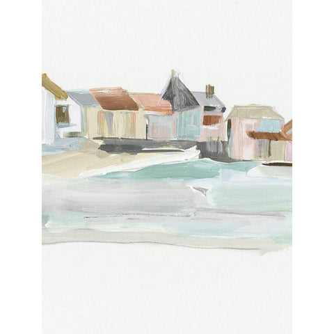Seaside Tranquility I  Black Modern Wood Framed Art Print by Pepe, Susan
