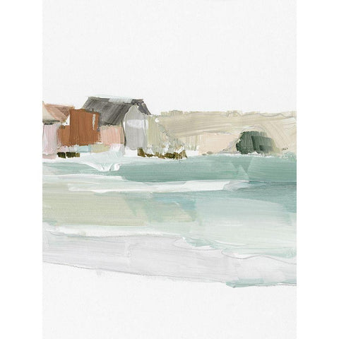 Seaside Tranquility II Black Modern Wood Framed Art Print by Pepe, Susan