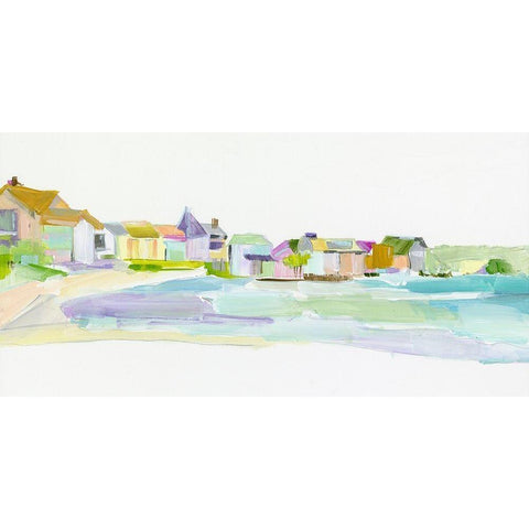 Bright Seaside Tranquility White Modern Wood Framed Art Print by Pepe, Susan