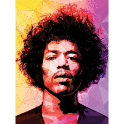 Jimi Black Modern Wood Framed Art Print by Varrasso, Enrico