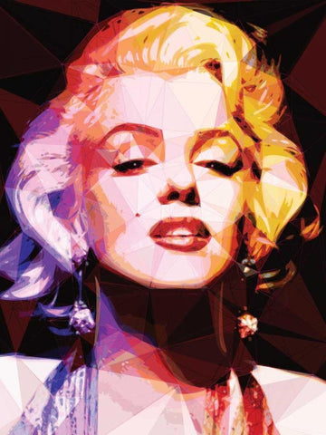 Marilyn White Modern Wood Framed Art Print with Double Matting by Varrasso, Enrico