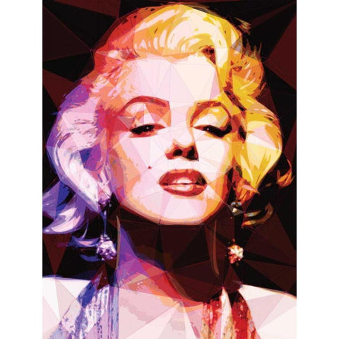 Marilyn Black Modern Wood Framed Art Print by Varrasso, Enrico