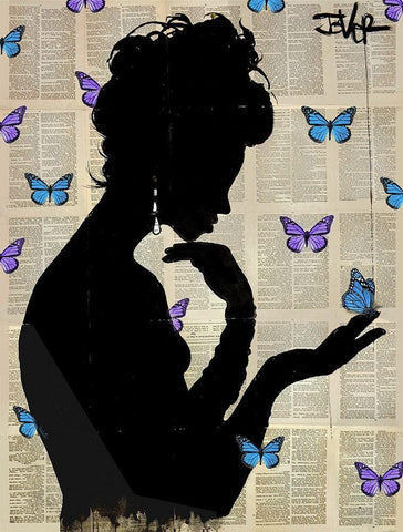 Loui  JoverÂ  Black Ornate Wood Framed Art Print with Double Matting by Blue ButterflightÂ 