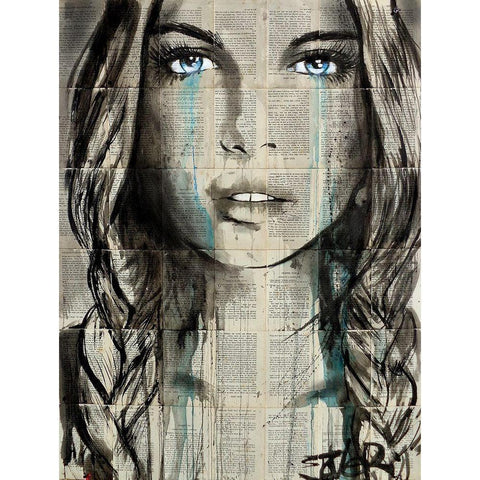 Blue Shore  White Modern Wood Framed Art Print by Jover, Loui