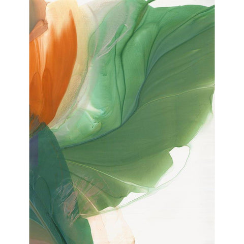 Green Parrot II  Black Modern Wood Framed Art Print by McFarland, Vicki