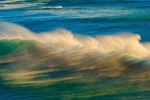Liquid Ocean White Modern Wood Framed Art Print with Double Matting by Stahl, David
