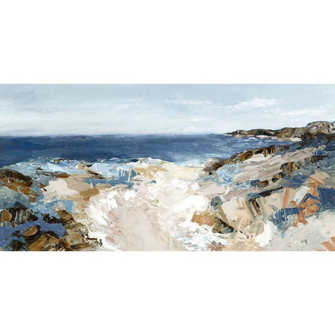 Path to the Sea  White Modern Wood Framed Art Print by Mavis, Luna