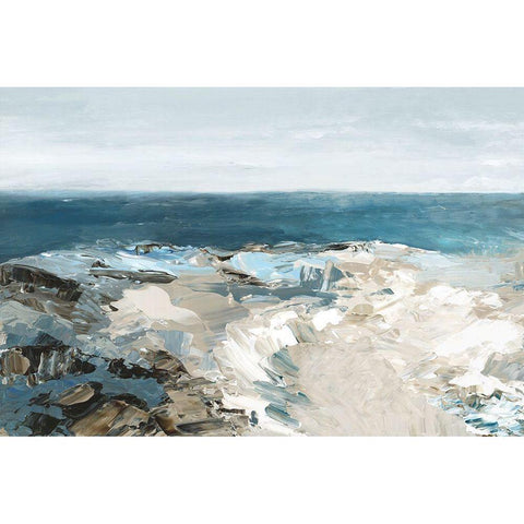 The Shore I  Black Modern Wood Framed Art Print with Double Matting by Mavis, Luna
