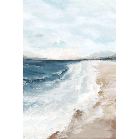 Walk on Beach I  Black Modern Wood Framed Art Print with Double Matting by Mavis, Luna