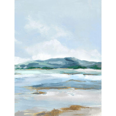 Coastal Blue Mountains I Black Modern Wood Framed Art Print by Mavis, Luna