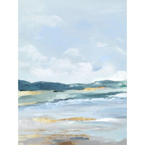 Coastal Blue Mountains II White Modern Wood Framed Art Print by Mavis, Luna