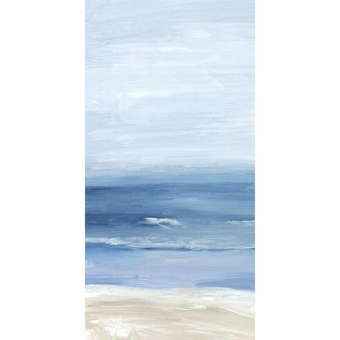 Beach Landscape I Black Modern Wood Framed Art Print with Double Matting by Mavis, Luna