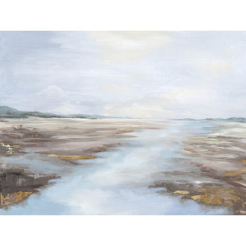 Silence of Peace Black Modern Wood Framed Art Print by Mavis, Luna