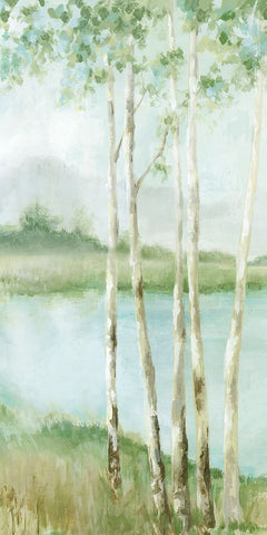 Birchwood Enchantment I Black Ornate Wood Framed Art Print with Double Matting by Mavis, Luna