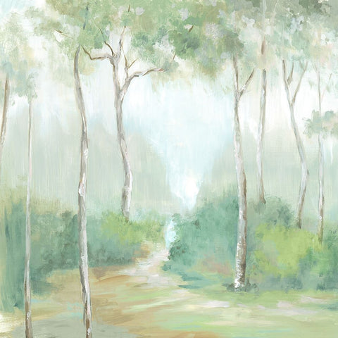 Foggy Forest Mystery II Black Modern Wood Framed Art Print by Mavis, Luna
