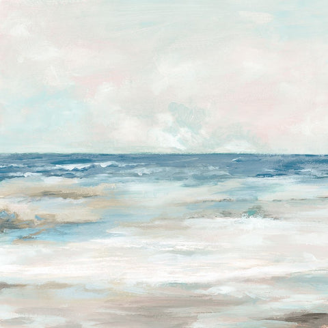 Endless Summer Beach Black Modern Wood Framed Art Print by Mavis, Luna