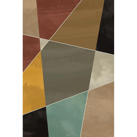 Geometric Jewels I  White Modern Wood Framed Art Print by William, Gary