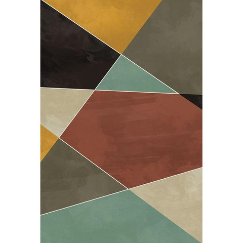 Geometric Jewels II  White Modern Wood Framed Art Print by William, Gary
