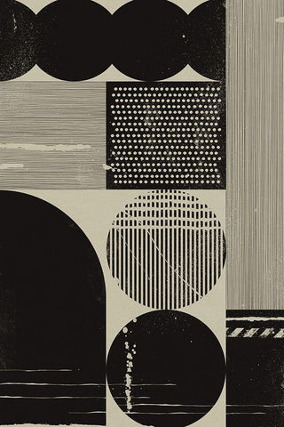 Black Alignment II Black Ornate Wood Framed Art Print with Double Matting by William, Gary