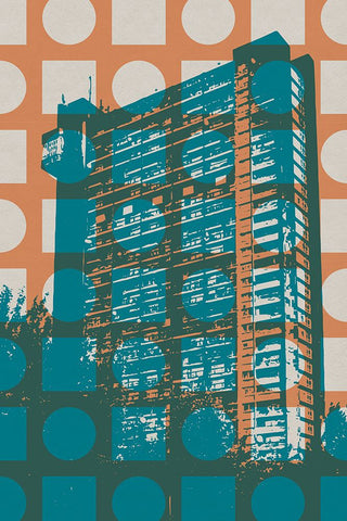 Architecture II  Black Modern Wood Framed Art Print by William, Gary