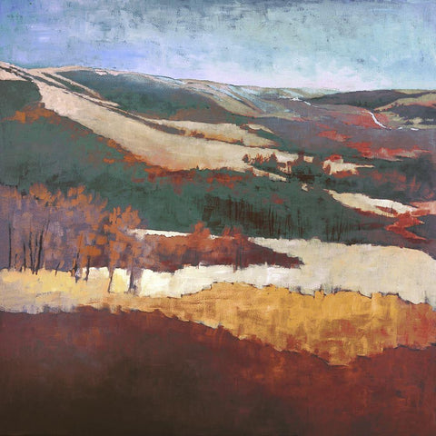 The QuApple Valley Black Modern Wood Framed Art Print with Double Matting by Kroker, Wendy