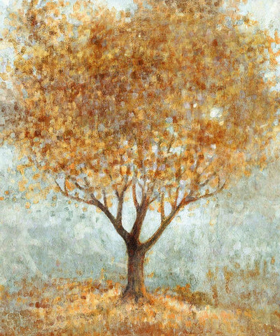 Tree of Life White Modern Wood Framed Art Print with Double Matting by Kroeker, Wendy