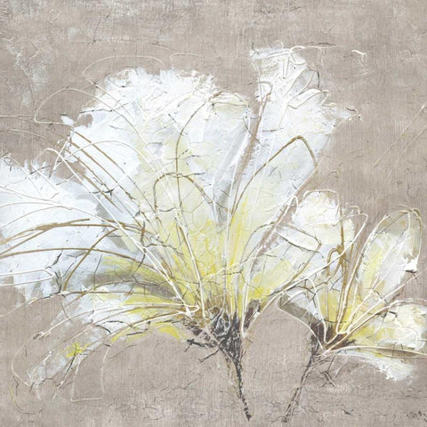 White Flowers II White Modern Wood Framed Art Print by Kroeker, Wendy