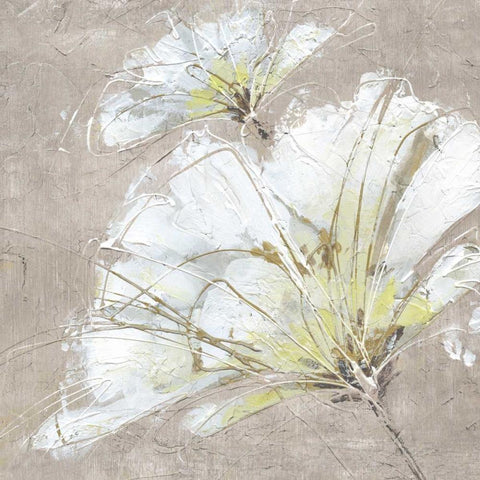 White Flowers III White Modern Wood Framed Art Print with Double Matting by Kroeker, Wendy