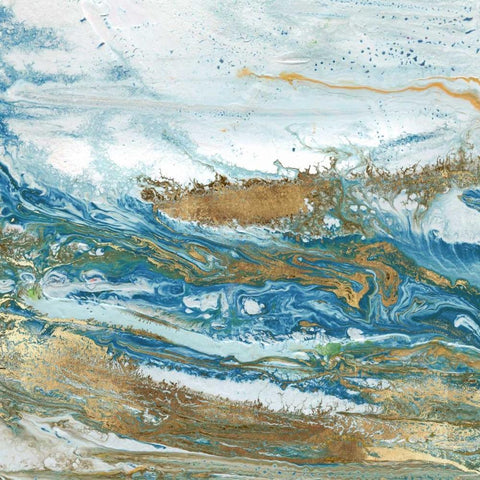 Geode I White Modern Wood Framed Art Print with Double Matting by Kroeker, Wendy