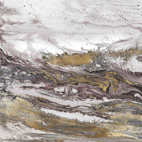 Geode I Lavender Version  Black Modern Wood Framed Art Print by Kroeker, Wendy