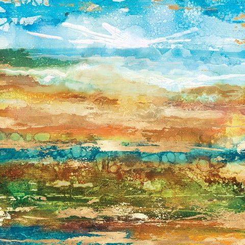 Field Stone I Black Modern Wood Framed Art Print with Double Matting by Kroeker, Wendy
