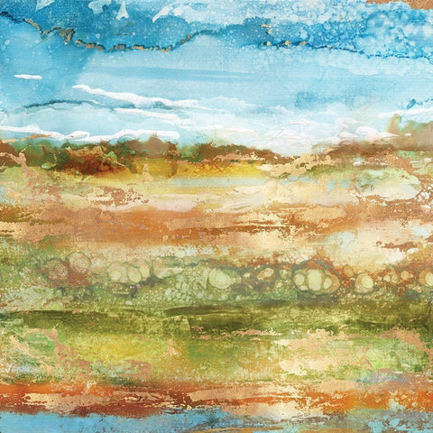 Field Stone III Black Modern Wood Framed Art Print with Double Matting by Kroeker, Wendy