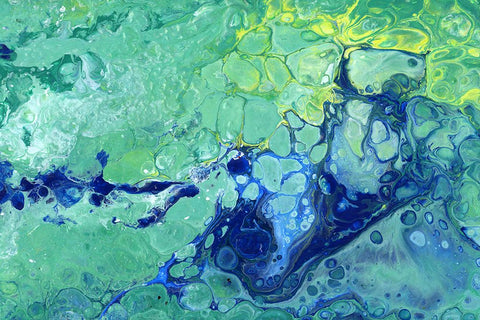 Surface Tension White Modern Wood Framed Art Print with Double Matting by Kroker, Wendy