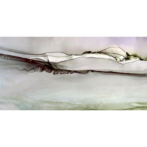 Simple Lines White Modern Wood Framed Art Print by Kroeker, Wendy