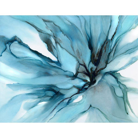 Charisma Blue  Black Modern Wood Framed Art Print by Kroker, Wendy