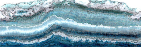 Lace Agate Light Blue I  Black Ornate Wood Framed Art Print with Double Matting by Kroker, Wendy