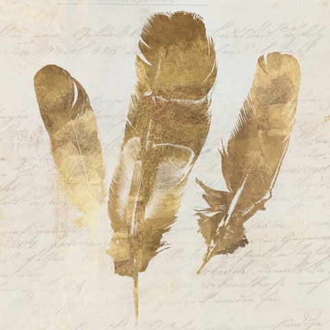 Feather Softly II White Modern Wood Framed Art Print with Double Matting by Wilson, Aimee