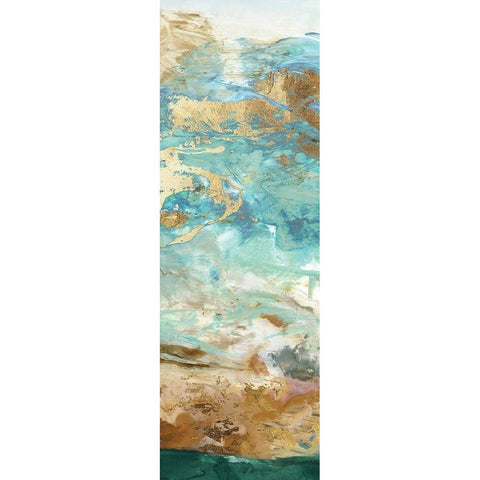 Seaside Abstract I Gold Ornate Wood Framed Art Print with Double Matting by Wilson, Aimee