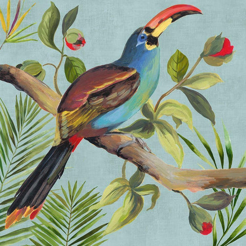 Paradise Toucan I Black Ornate Wood Framed Art Print with Double Matting by Wilson, Aimee