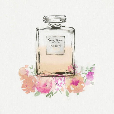 Parfum II  White Modern Wood Framed Art Print with Double Matting by Aimee Wilson