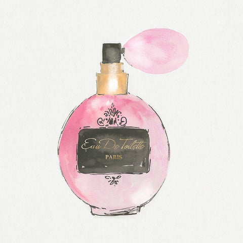 Perfume Paris I  Black Modern Wood Framed Art Print with Double Matting by Aimee Wilson