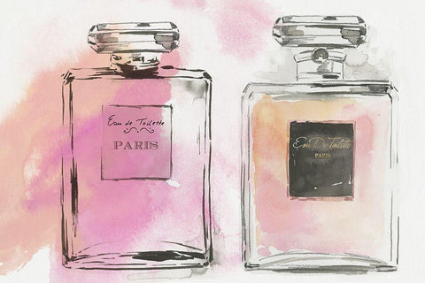 Perfume Paris II  White Modern Wood Framed Art Print with Double Matting by Aimee Wilson