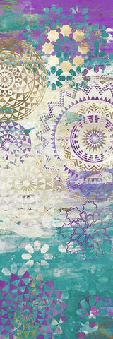 Purple Mosaic II  White Modern Wood Framed Art Print with Double Matting by Aimee Wilson
