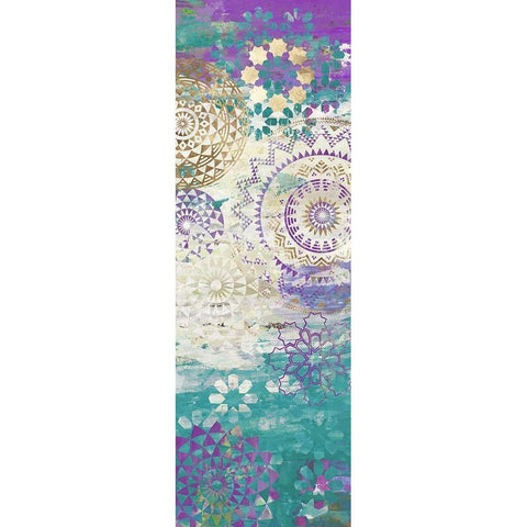 Purple Mosaic II  Black Modern Wood Framed Art Print with Double Matting by Aimee Wilson