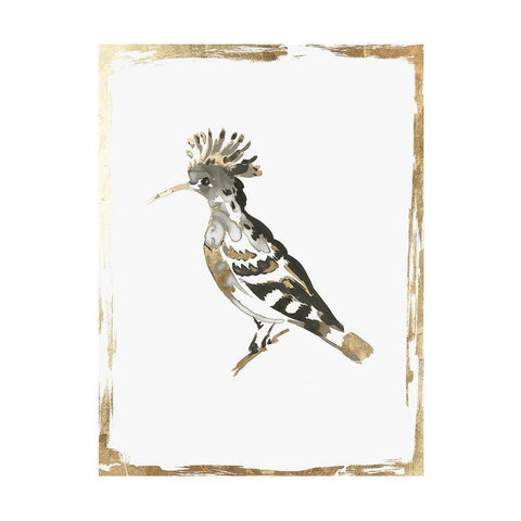 Golden Bird II  White Modern Wood Framed Art Print by Wilson, Aimee