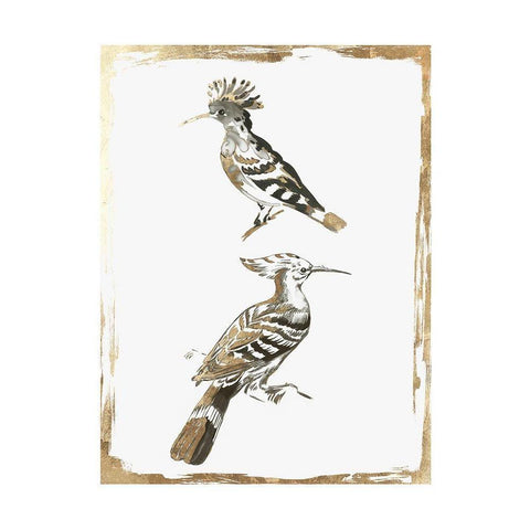 Perched Birds  White Modern Wood Framed Art Print by Wilson, Aimee