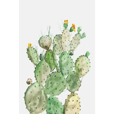 Sunny Cactus  Gold Ornate Wood Framed Art Print with Double Matting by Wilson, Aimee