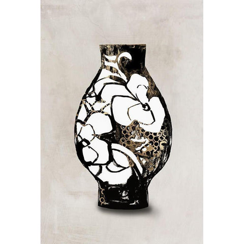 Golden Vase II White Modern Wood Framed Art Print by Wilson, Aimee